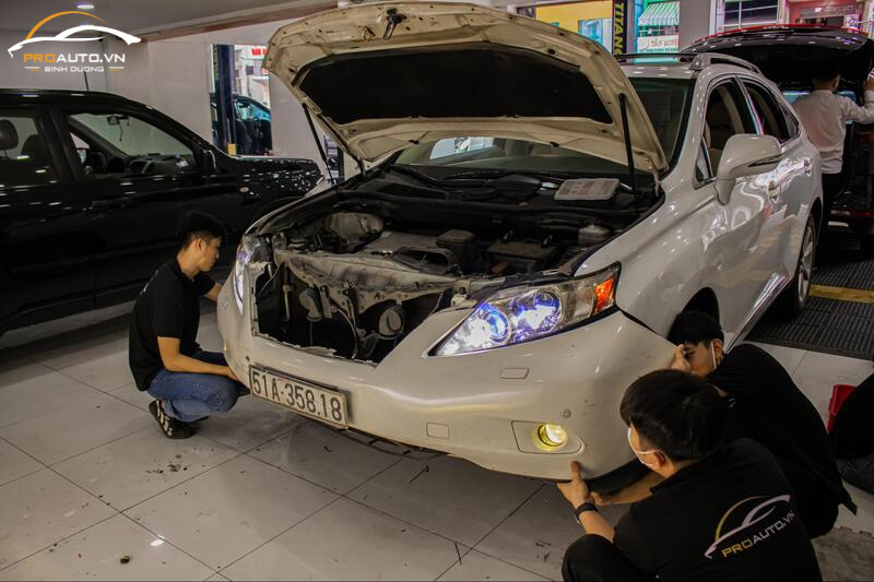 Quy trình thi công, lắp đặt đèn xe ô tô tại Thuận An - Bình Dương