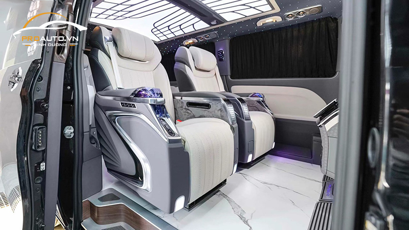 Độ ghế Limousine ô tô Hongyi Crystal 5.0