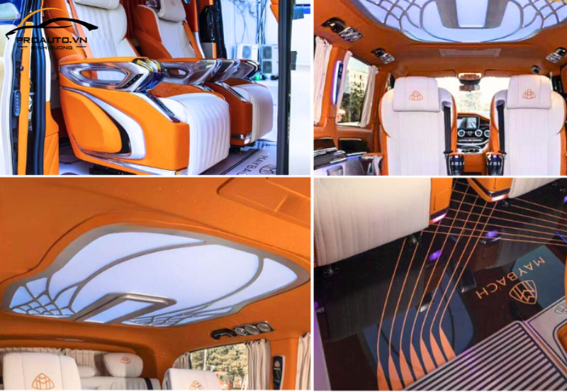 Độ ghế limousine cho xe Hyundai Custin tại Bình Dương gói cao cấp